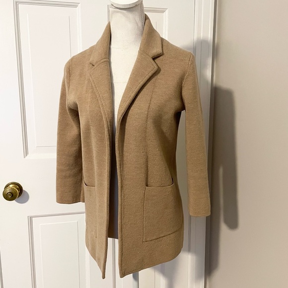 J Crew Merino Wool Open Front Sweater Blazer - Picture 5 of 8